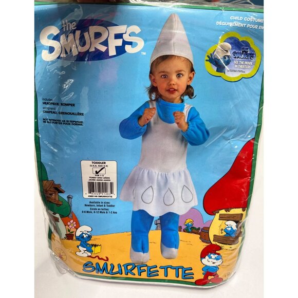 Smurfs Baby Costume Smurfette Size Girl Toddler 2-4 - Picture 1 of 6